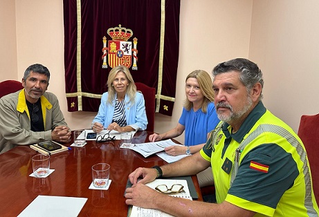 Encuentro en la Subdelegación del Gobierno sobre la seguridad vial en Berrocal